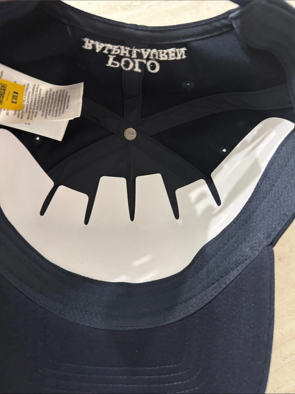 Polo by Ralph Lauren Navy Baseball Cap with White Polo Player Logo..nwt ..o/s